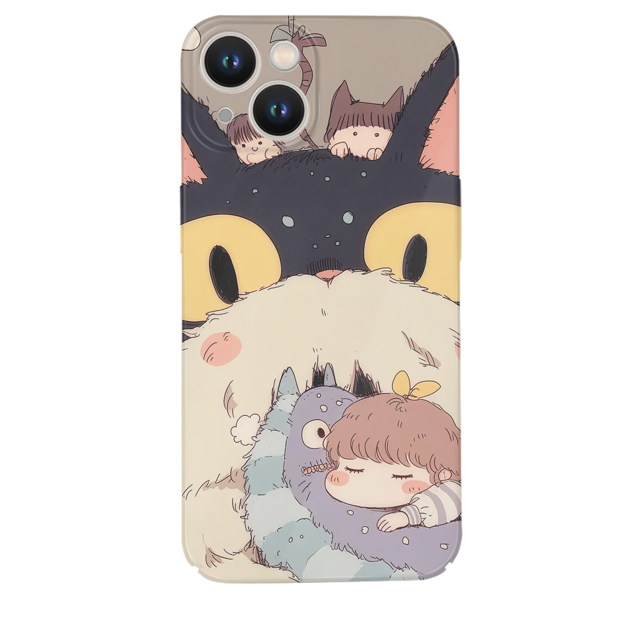 （画像用） となりのトトロ 草壁メイ 草壁サツキ My Neighbor Totoro Satsuki Kusakabe Mei Kusakabe 【iPhone 14シリーズ対応】ハードケース